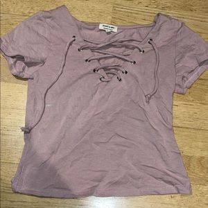 cute lace up top